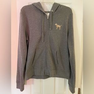 LOVE PINK by Victoria Secret Sequined Full Zip Hoodie Size Large